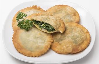 Tirtlan with spinach filling